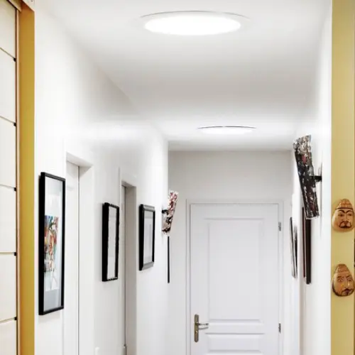 Hallway with Solar Tubes.